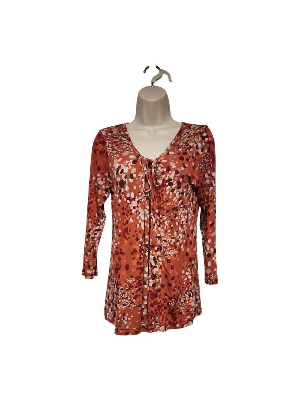 Midnight By Corole Hochman Long Sleeve Top Multicolor Pink Size Small